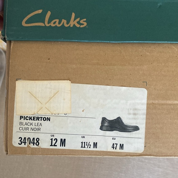 Clarks Black Leather Derby Shoes - Picture 15 of 15